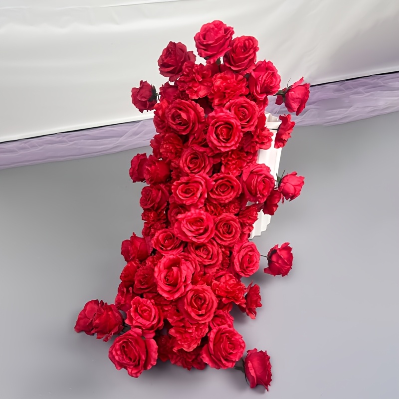 Outdoor Power Head - [Romantic Rose Flower Arch] Elegant Red