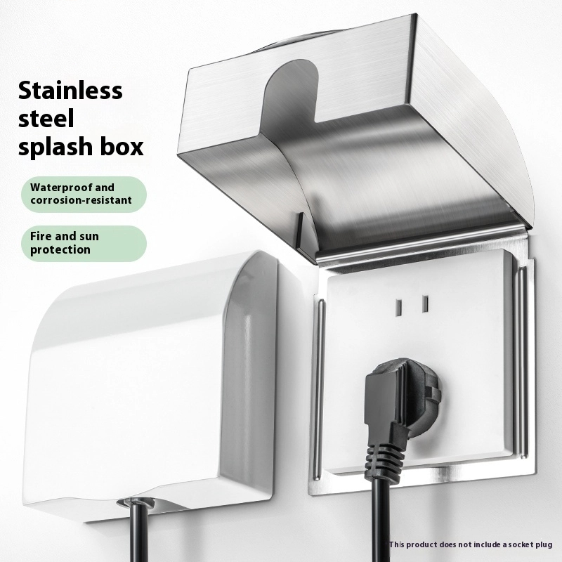 Outdoor Power Box Cover - 86 Socket Splashproof Box 304 Stainless
