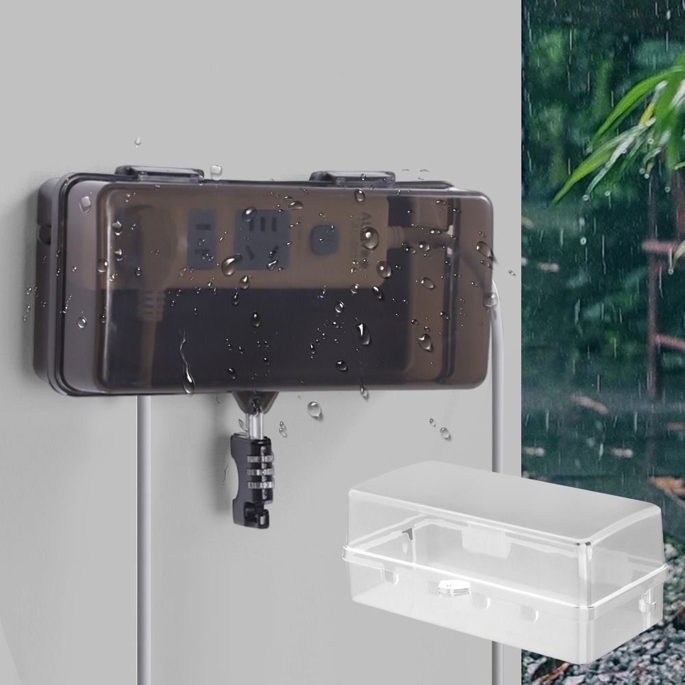 Outdoor Power Box Cover - Durable Plastic Plug Box Anti-theft Weatherproof