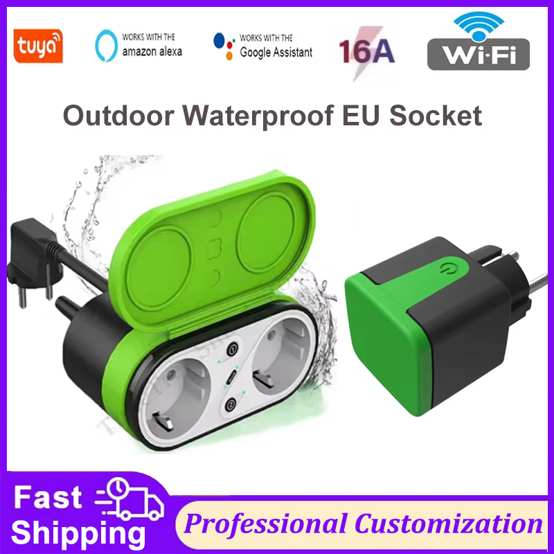 Tuya EU 16A Wifi Smart Outdoor - Outdoor Power Socket 评论和价格
