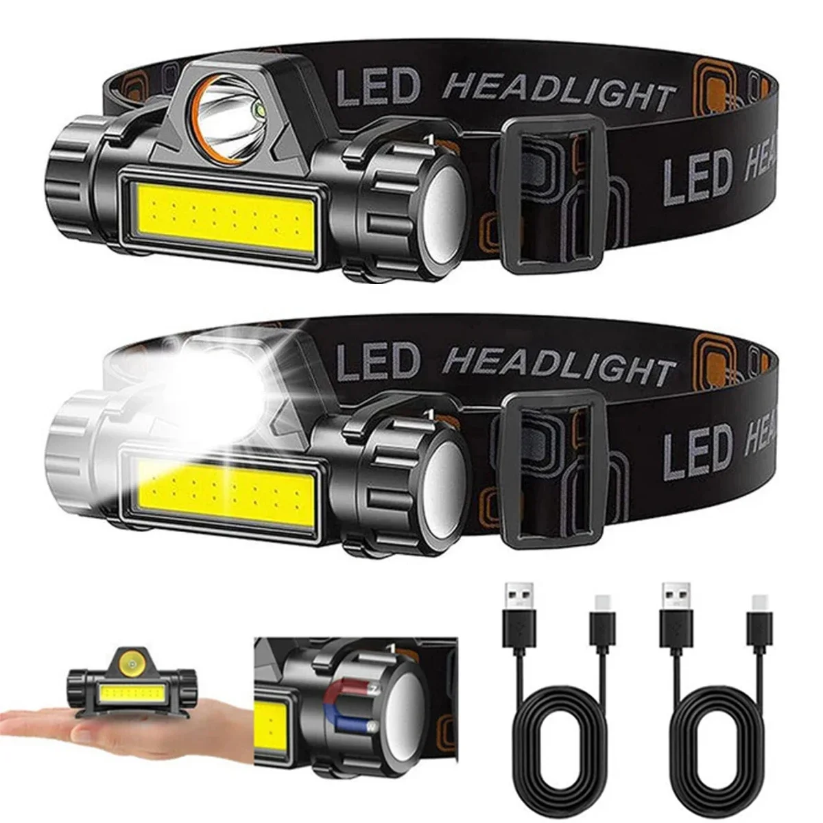 1-3PCS Rechargeable COB LED He - Outdoor Power Head 评论和价格