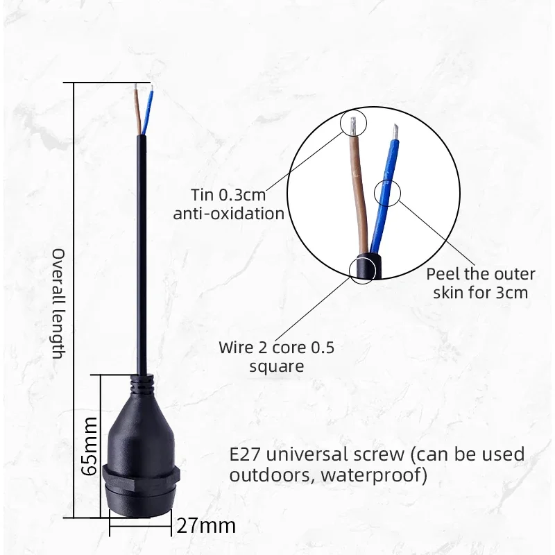 Universal E27 Lamp Head Power  - Outdoor Power Head 评论和价格