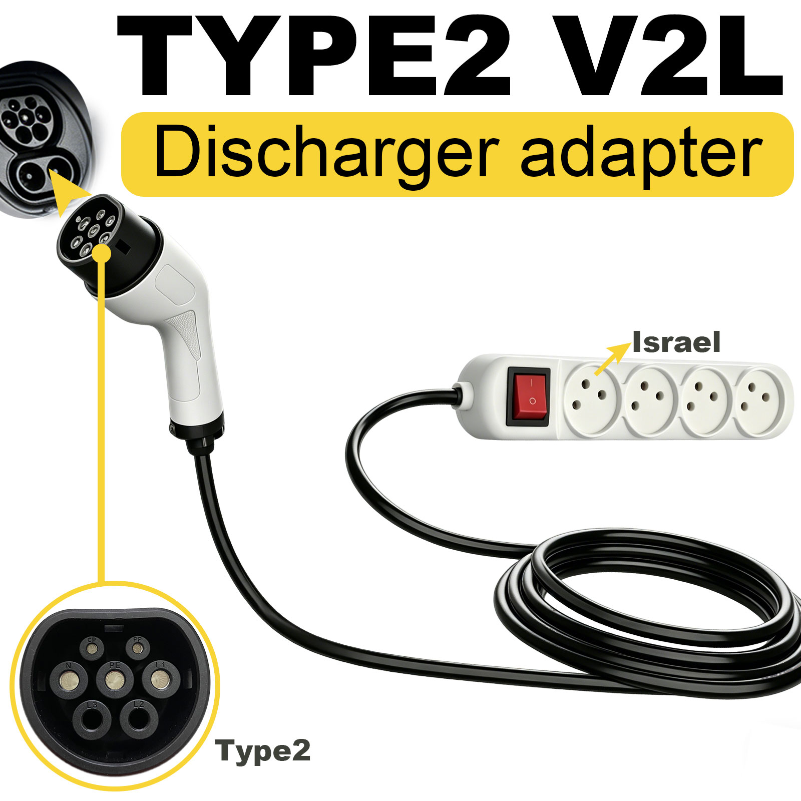 Type2 V2L Discharge Adapter Is - Outdoor Power Socket 评论和价格
